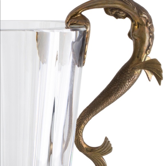 BACCARAT ERTE SEA MAIDENS VASE with brass mermaid. - Picture 2 of 8